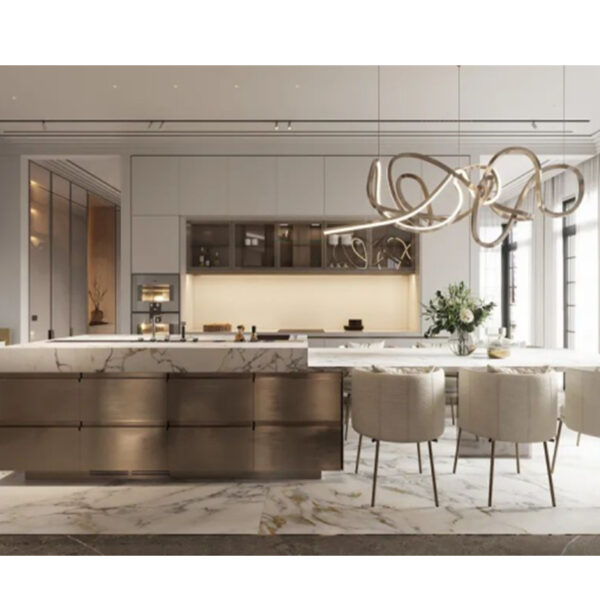 Solid-Wood Modular Melamine Kitchen Furniture