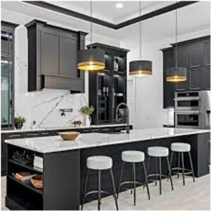 Black-Color-Glass-Kitchen-Cabinets-Kitchen-Wall.jpg Black Glass Wall Shelf Kitchen Cabinet