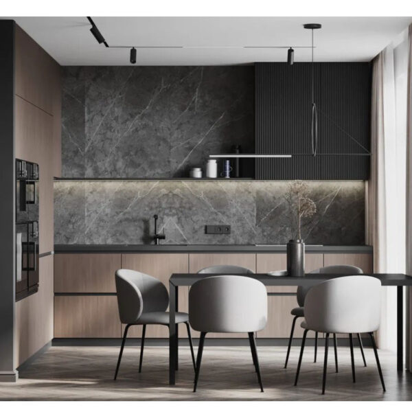 Light-Gray Glossy Island Cabinet