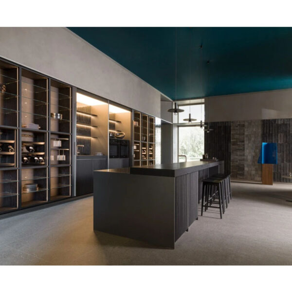 Complete Lacquer Shaker Kitchen Island Modular Cabinet