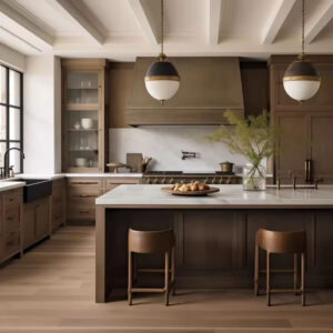 Lacquer Wood Drawer System Kitchen Cabinet