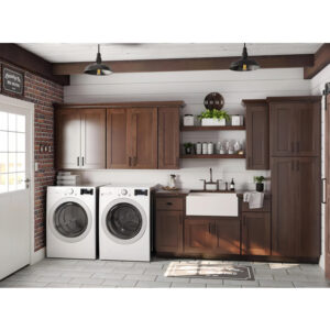 CBMmart-Custom-Cabinetry-American-Style-Brown-Shaker.jpg Brown Shaker Laundry Cabinet