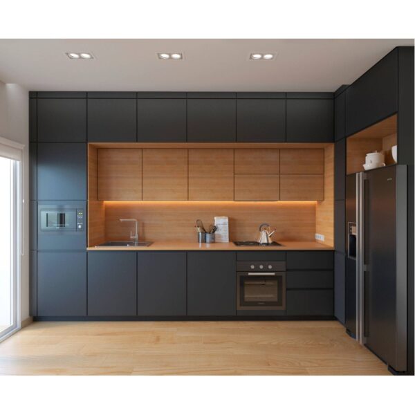 Matt Black Handleless Cabinet