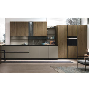 Contemporary-Wood-Grains-Laminate-Commercial-Kitchen-Cabinets.jpg Contemporary Wood-Grain Flat-Front Commercial Cabinet
