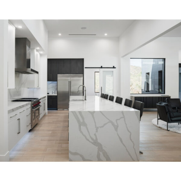 High-Gloss White Lacquer Laminate Cabinet