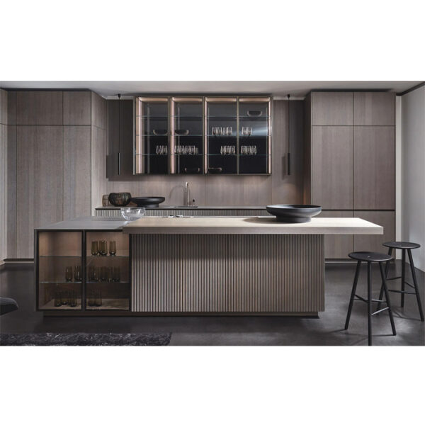 SS Melamine Low-Base Kitchen Cabinet