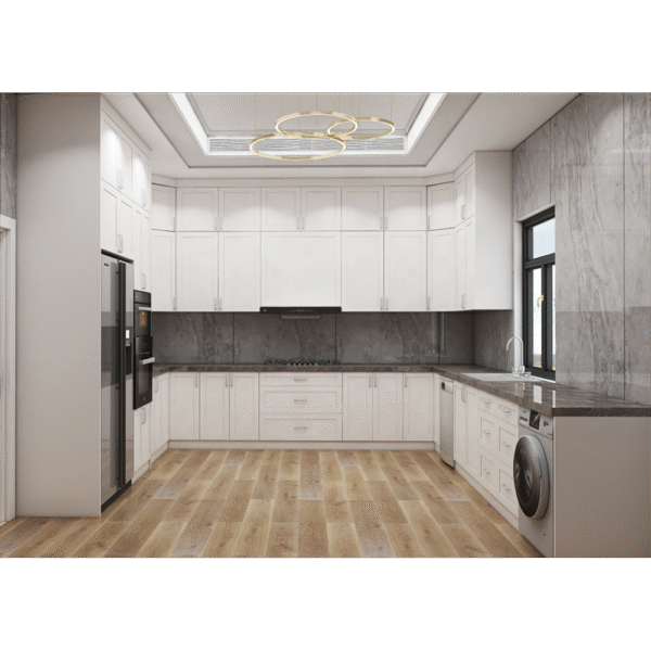 White Shaker Wood Door Kitchen Unit Set