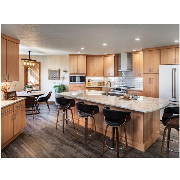 Wood Gray-Lacquer Kitchen Cabinet