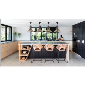 New-Kitchen-Cabinets-Luxury-Solid-Wood-Kitchen.jpg Solid-Wood Gray-Lacquer Kitchen Cabinet